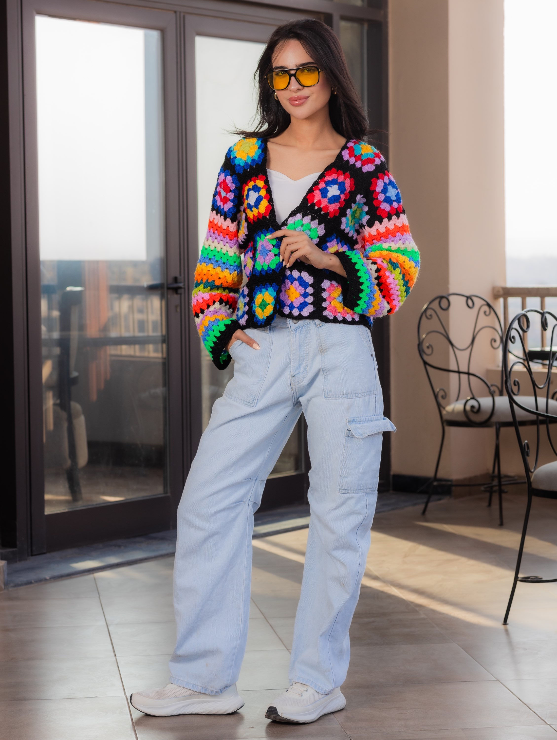 Crochet handmade short cardigan 