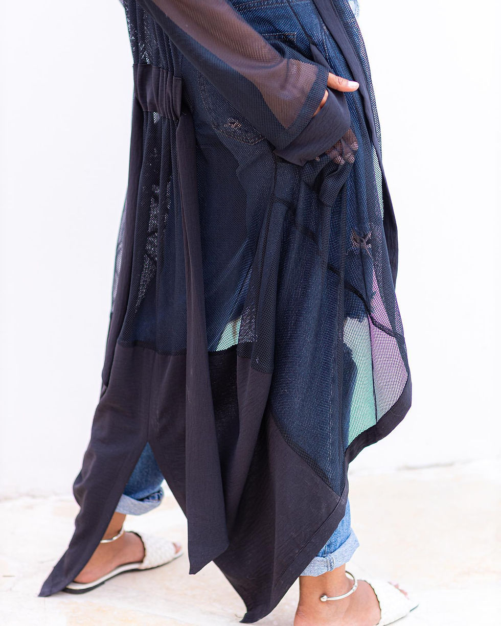 Thumbnail: The net hoodie long cardigan 