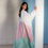 Thumbnail: Salma triple colored mirrored kaftan 