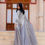 Thumbnail:  Farha velvet in tulle embroidery kaftan 
