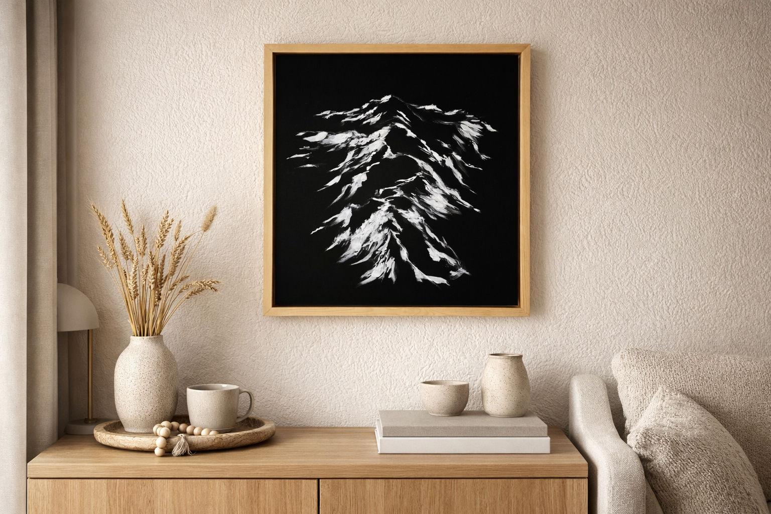 Print "Serie Noire - Montblanc" 40 x 40 cm