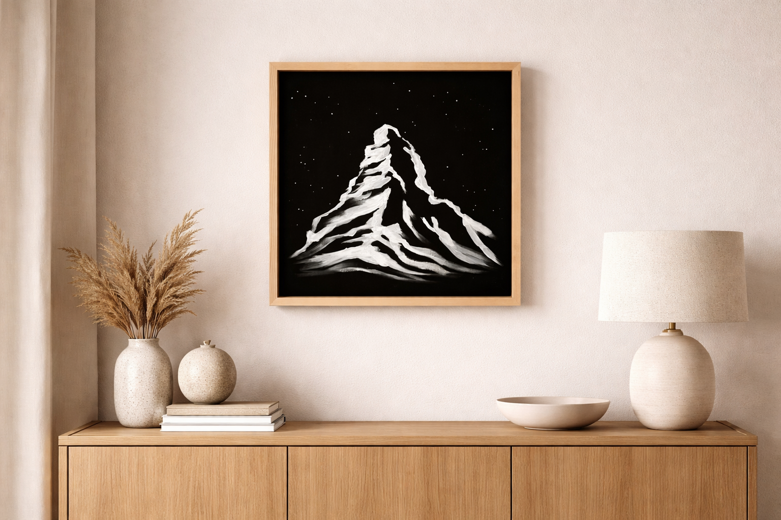 Print "Serie Noire - Matterhorn" 40 x 40 cm