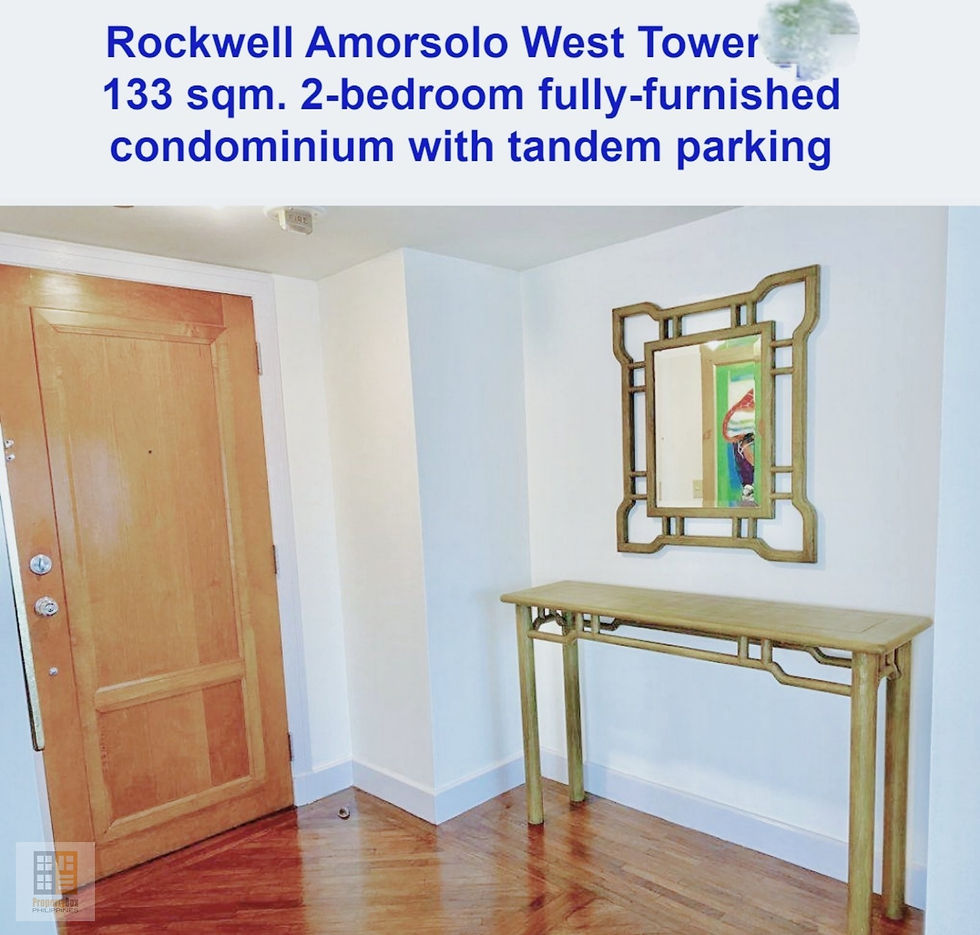 Thumbnail: FOR RENT Rockwell Amorsolo West 2 Bedroom Condo Makati