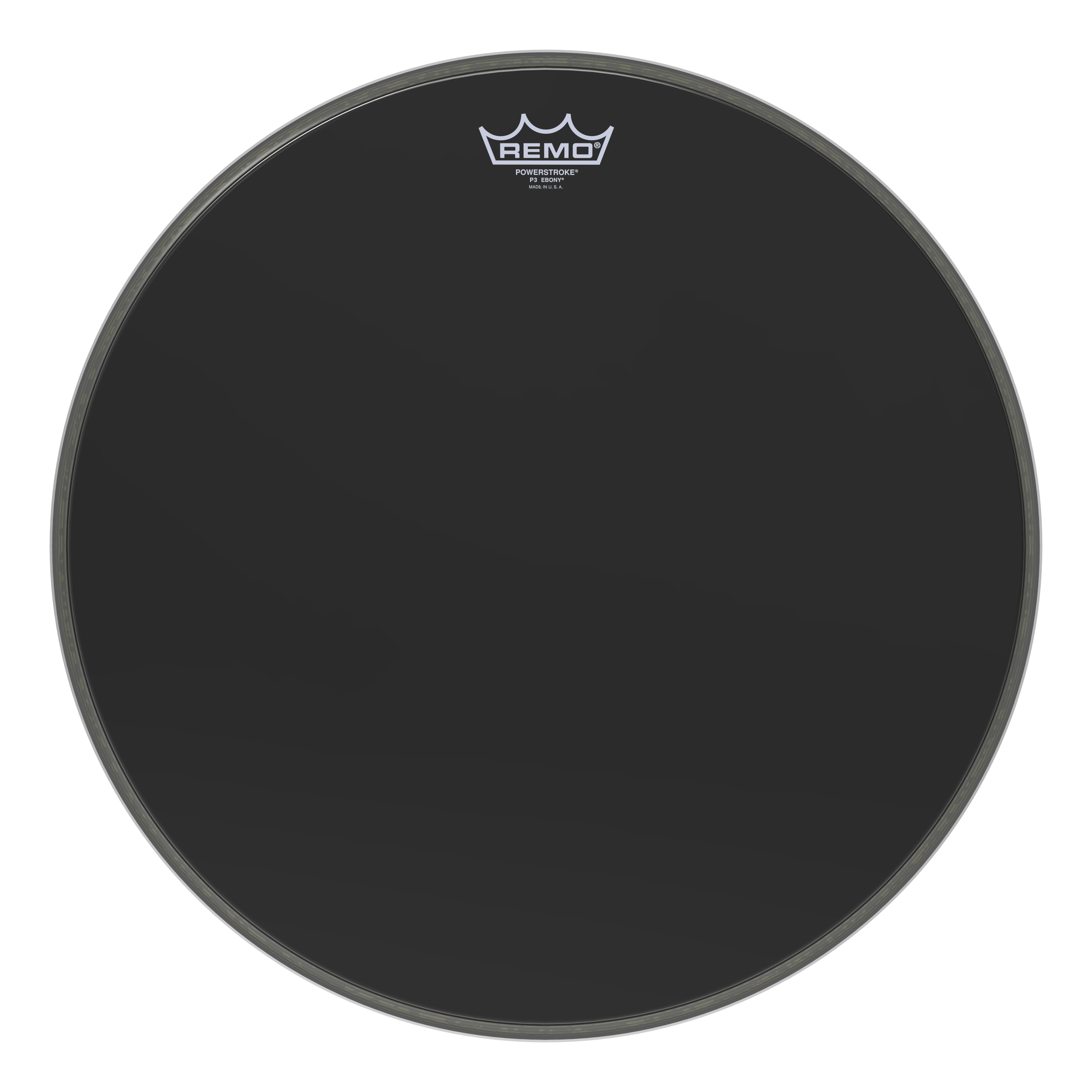 REMO POWERSTROKE P3 EBONY BASS DRUMHEAD, 18" - P3-1018-ES