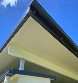 Flyover patio installation | DeltaTrim™ EPS 200mm insulated panels | RSPCA Brisbane Animal Care Campus, Wacol