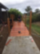 Timber ramp under construction