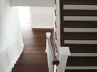 Stained timber stairs Brisbane Northside