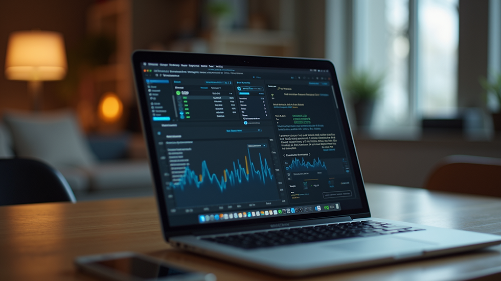 Eye-level view of MacBook Pro screen displaying Activity Monitor