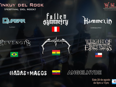 EM Music Management: Revengin y Weight of Emptiness confirmados en festival peruano!