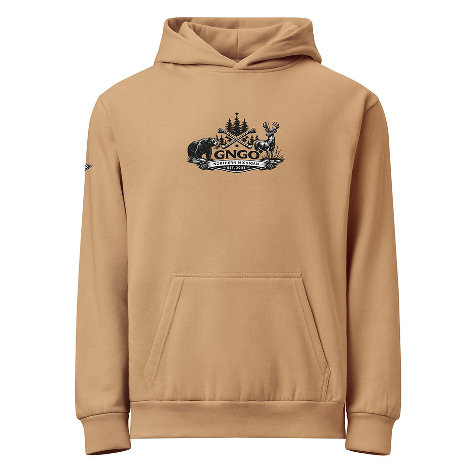 Thumbnail: Up North Badge Urban garment-dyed hoodie