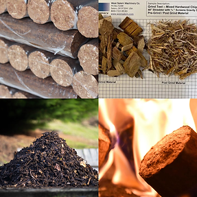 Briquettes fire mulch wood chips