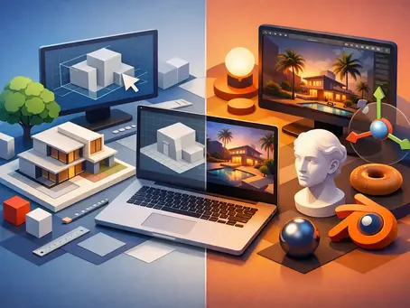 SketchUp eller Blender för visualisering?
