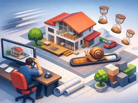 Varför blir SketchUp-modellen långsam i projekt?