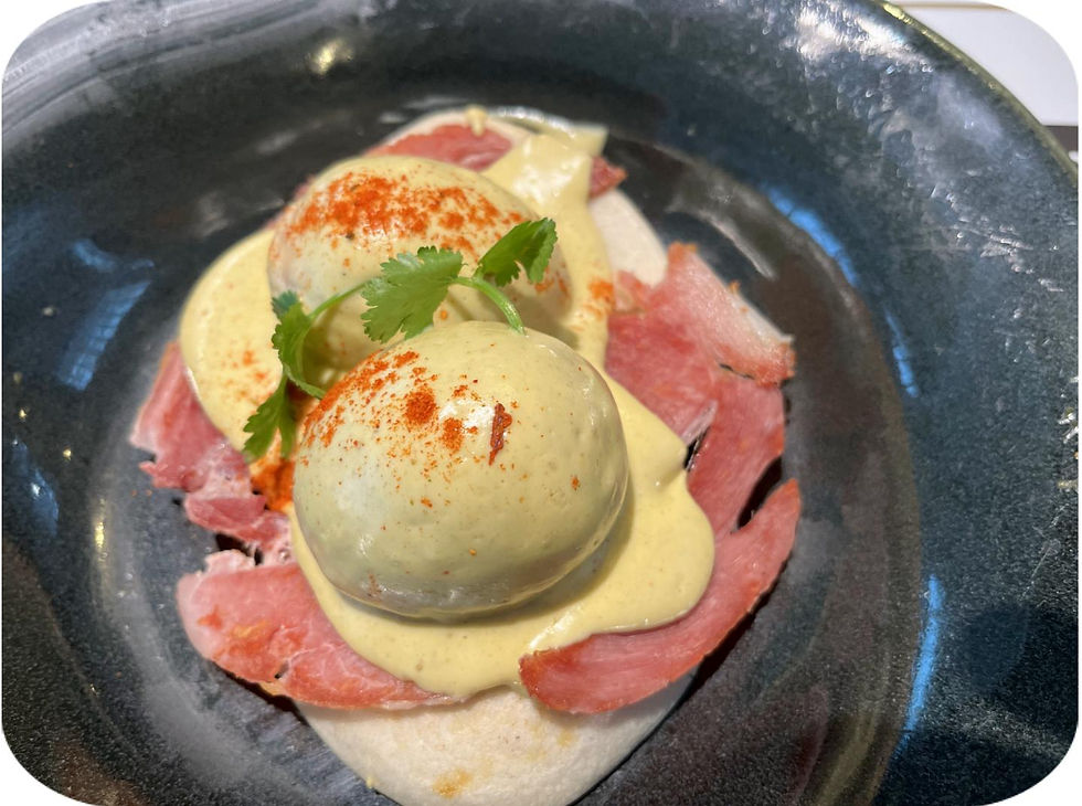 Eggs Benedict Wagamama Heathrow terminal 5