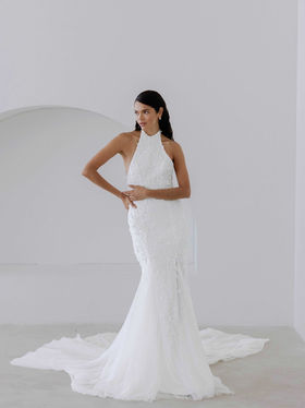 knee length dresses for ladies Alena Leena Cosmos Wedding Dress