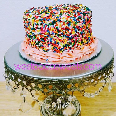 Rainbow Smash Cake