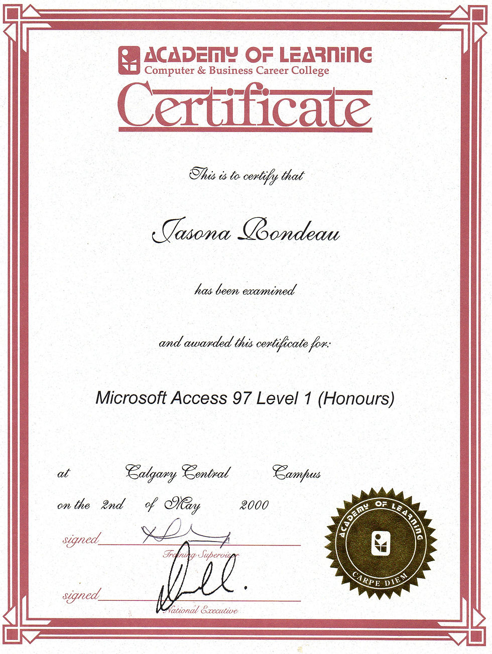 Access Certificate