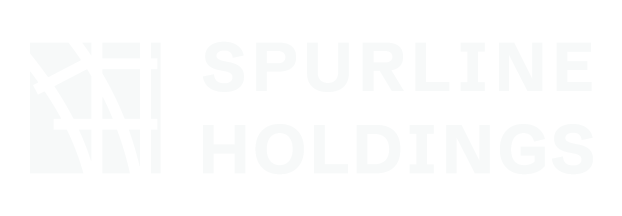 SpurLine Holdings logo, black train tracks on a white background