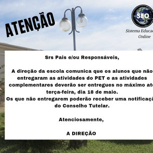 Direção da escola informa sobre Busca Ativa