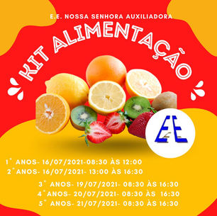 Kit Alimentação já está disponível para retirada.