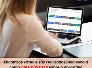 Encontros virtuais são realizados pela escola como tira dúvidas conexão escola