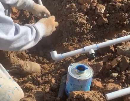 Sprinkler being repaired in Richmond, VA