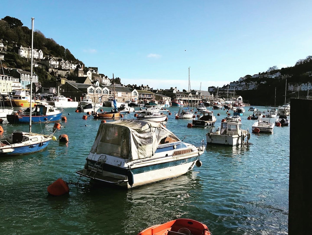 Boats in Looe River