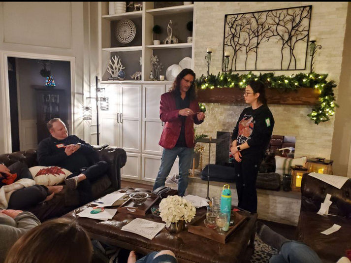 The Guide Performing at house party