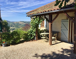view from cottage terrace