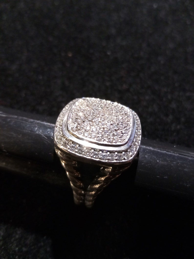 Thumbnail: SZ 6.75 .. M.S.R.P. 2,950 David Yurman 925 Sterling Silver Albion 14mm Diamond