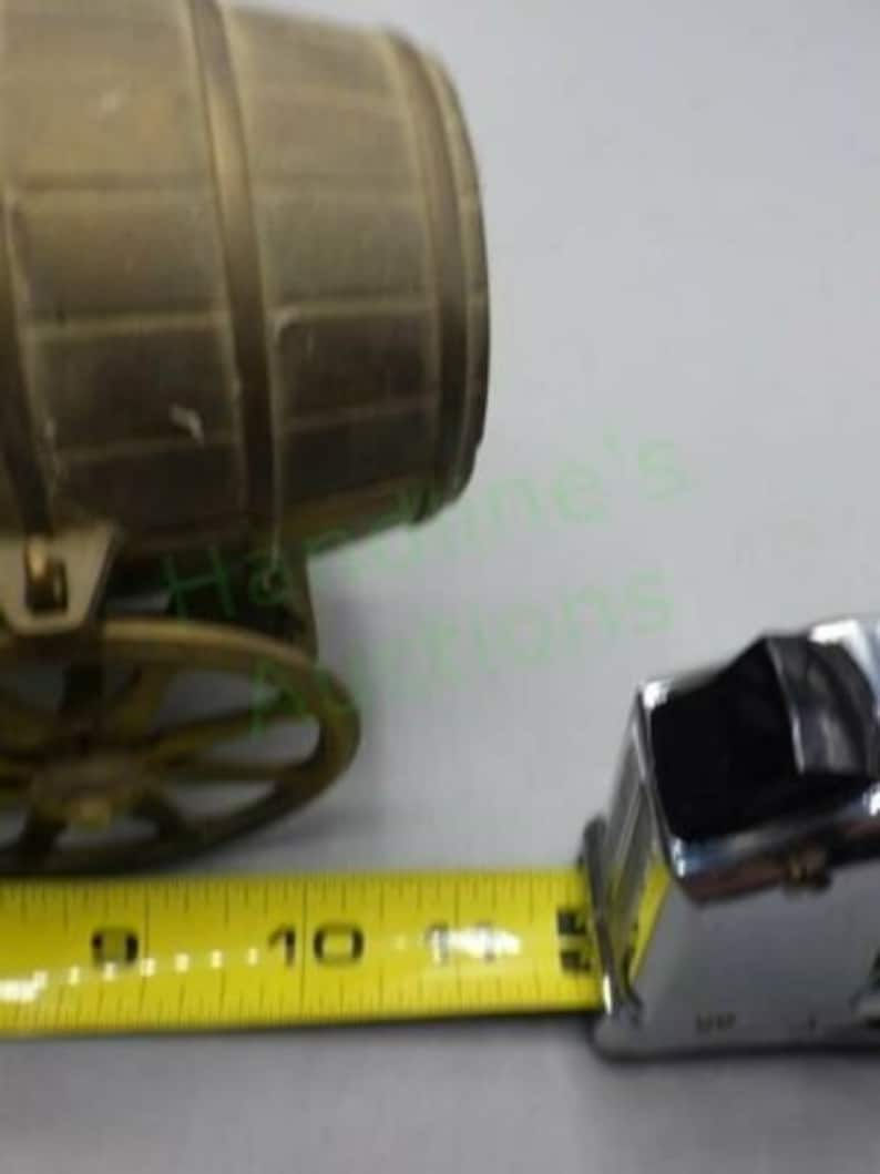Miniature : Vintage Brass Horse Drawn Brewery Barrel Cart Bank ~ Italy ~ Heavy 2 Lb 13.7 0