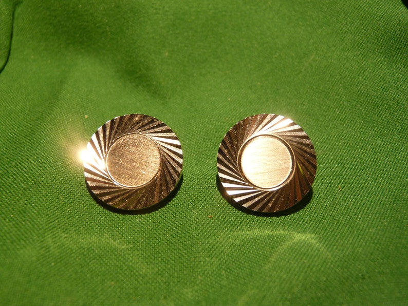 Miniature : DESTINO CUFFLINKS -- Signed -- Excellent Vintage Condition --