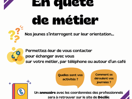 Je présente mon métier à un jeune - Je découvre un métier