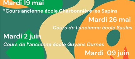 La tournée SANS Carlotte du 05 mai au 30 juin : Le programme !