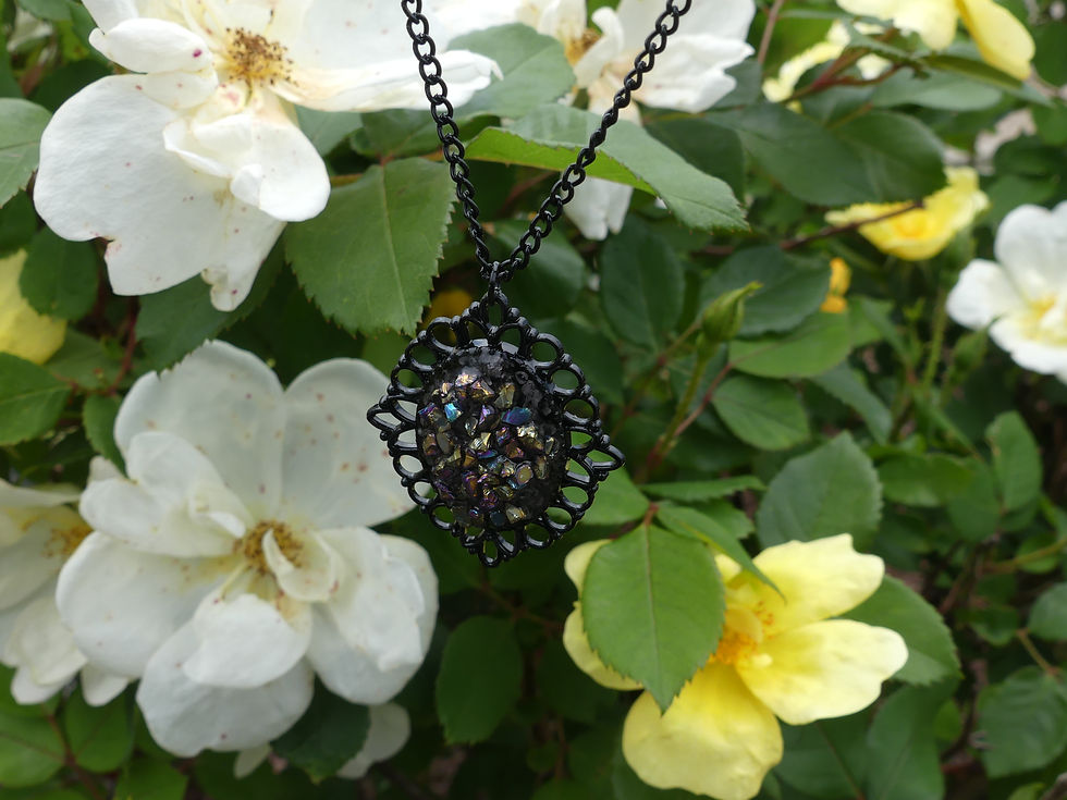 Thumbnail: Black Iridescent Necklace