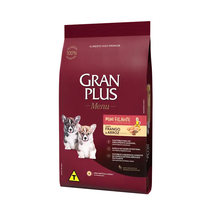 Ração Gran Plus Menu Mini Filhote Frango e Arroz