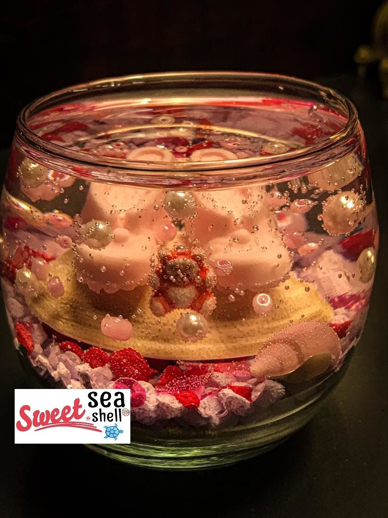 Escarpines rosas + osito miniatura (consultar precio)
