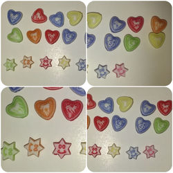 Miniaturas corazones y estrellas