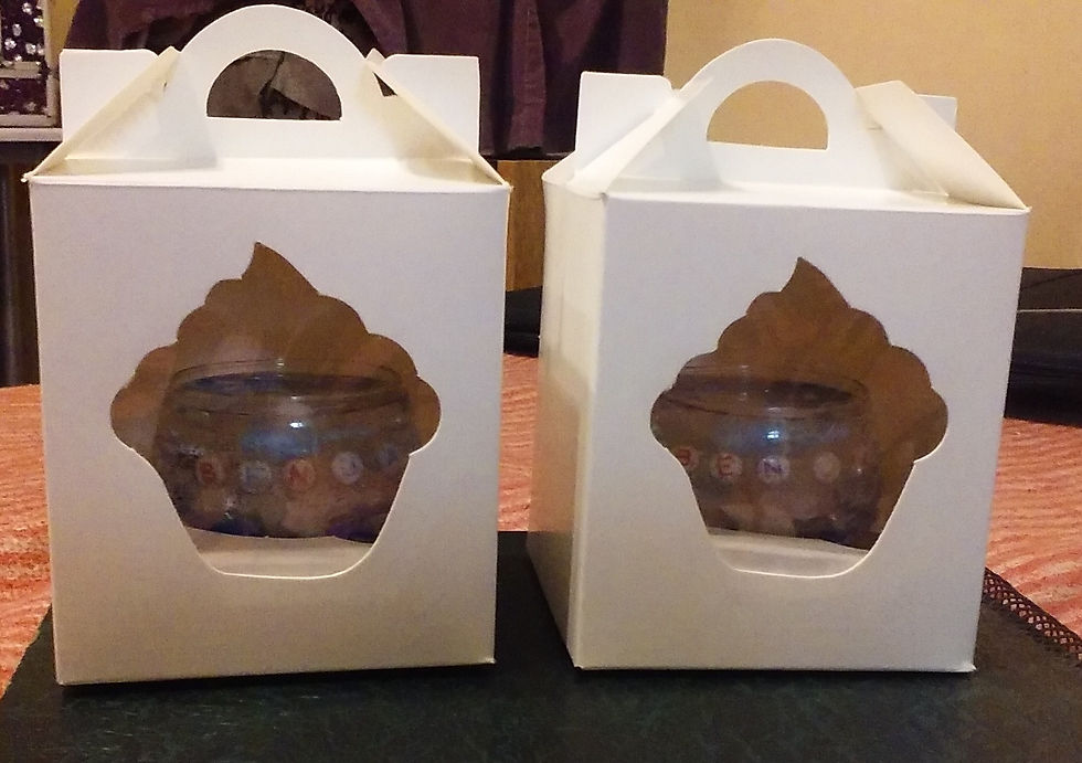 Cajita Muffin con manija y visor ($100)