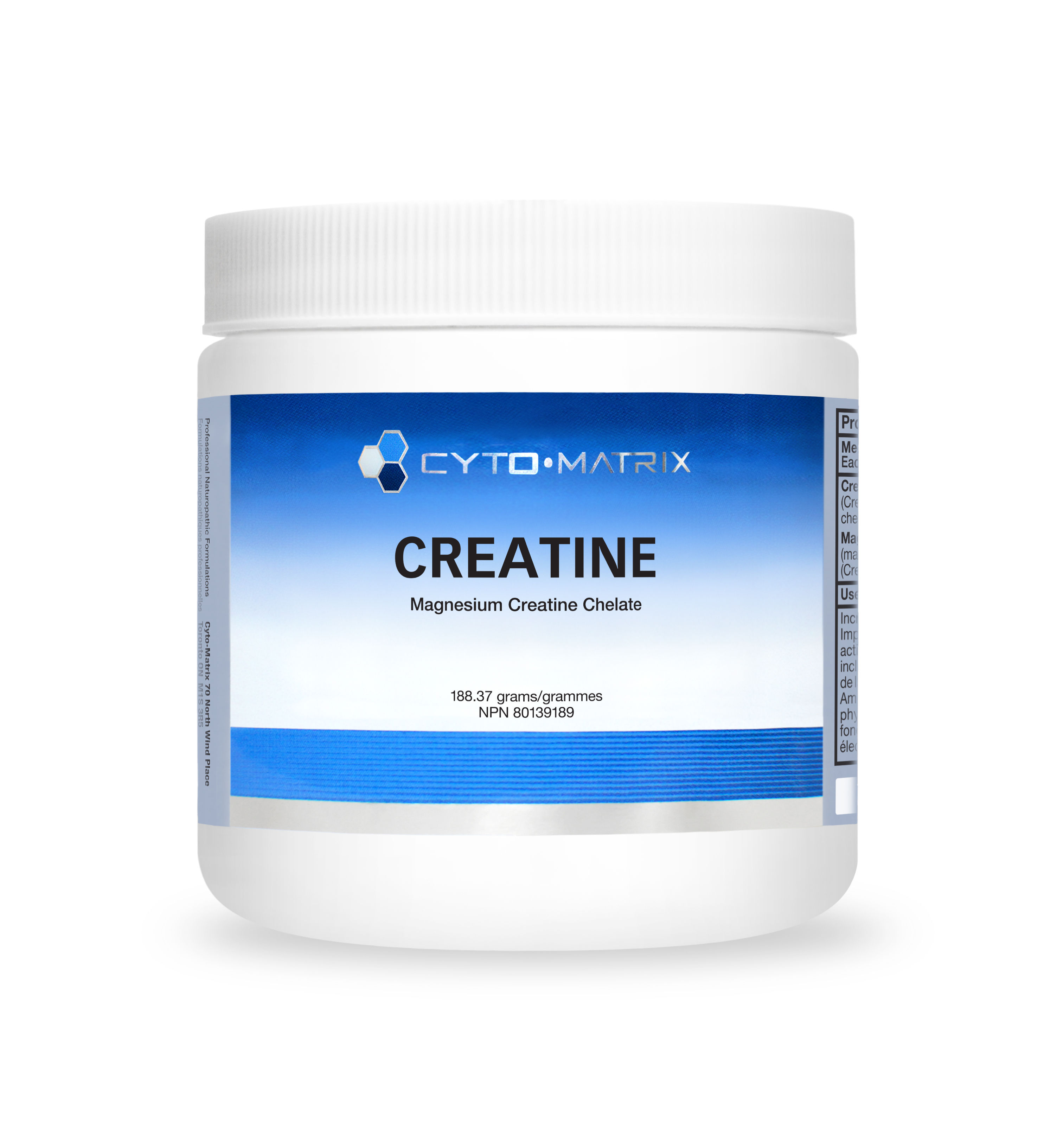 Container of Cyto-Matrix Creatine Powder, 188 grams