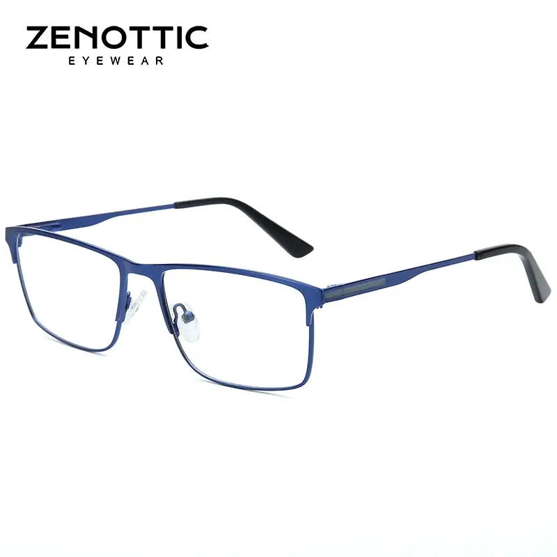 Thumbnail: ZENOTTIC Titanium Progressive Prescription Glasses Men Square Anti Blue Light