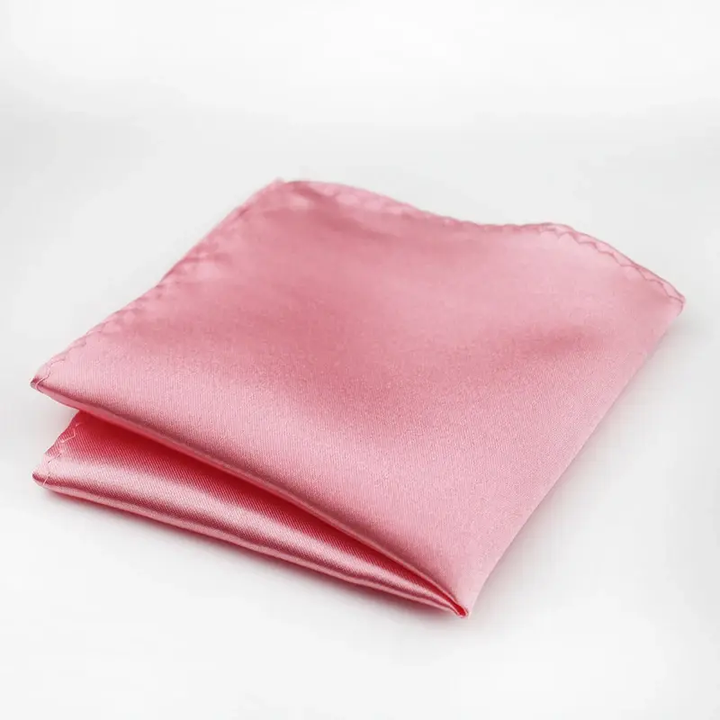 Miniatura: 22CM Classic Men's Suit Pocket Square Colorful Solid White Handkerchief Korean