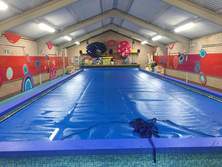 New School Pool Cover Installed