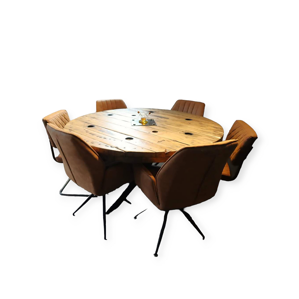 Thumbnail: Industriële Eettafel Met Matrix Poot