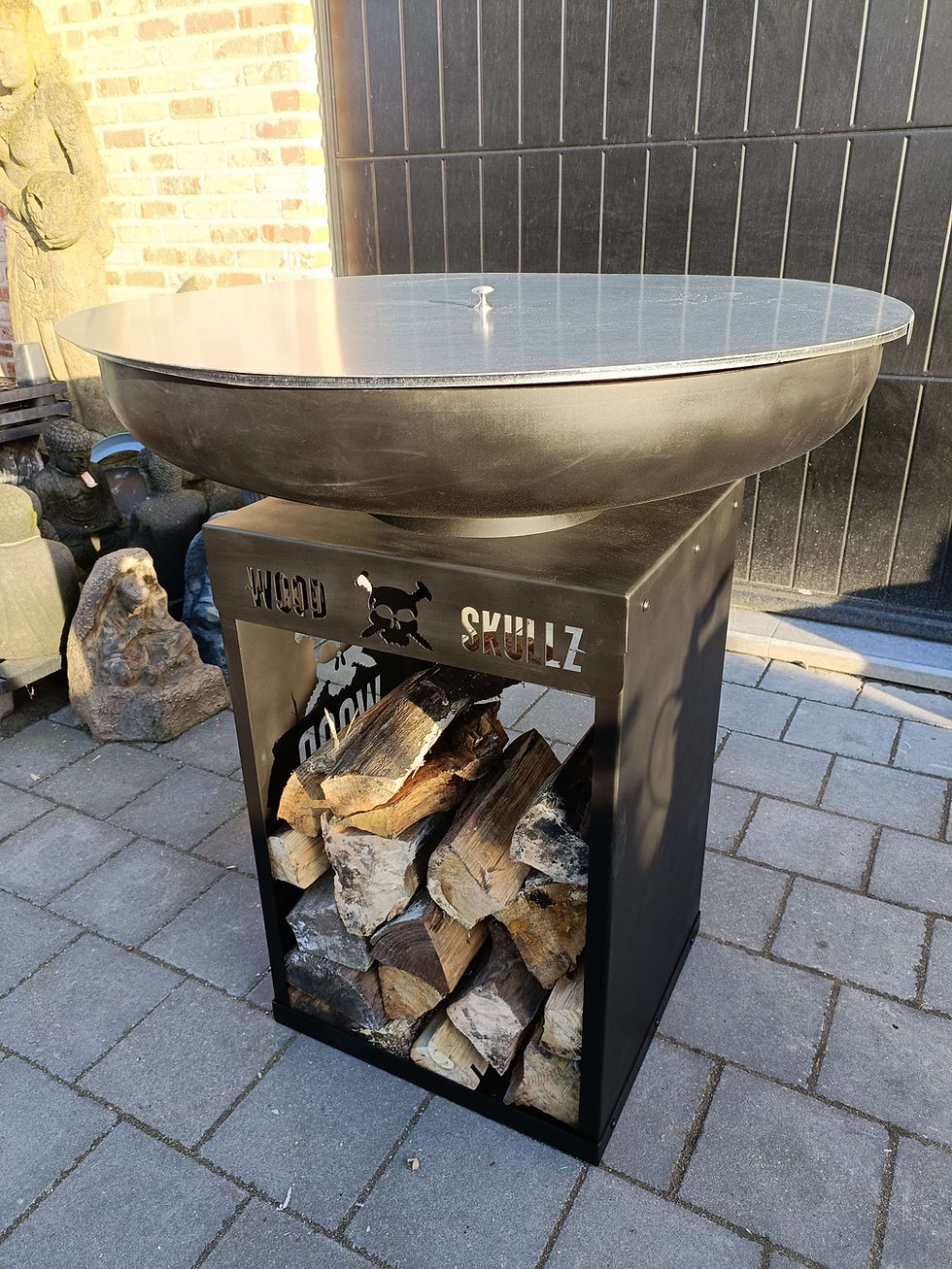 Thumbnail: Obsidian Flame Wood Skullz BBQ Plancha 