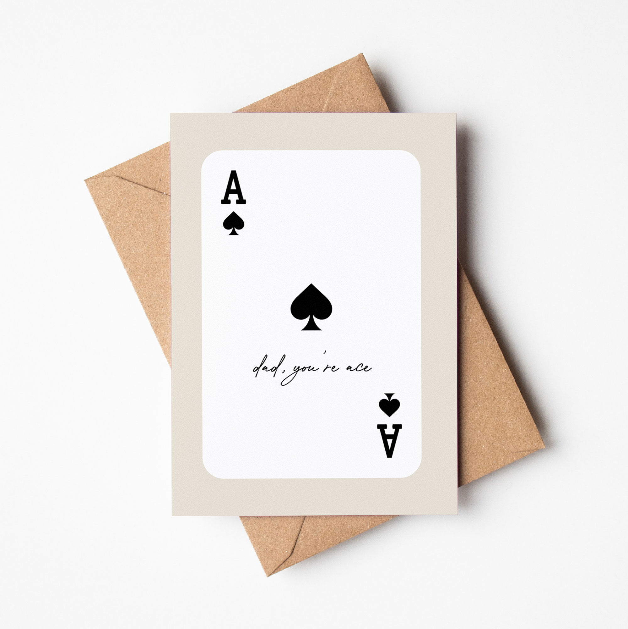 Dad You're Ace Playing Card Design