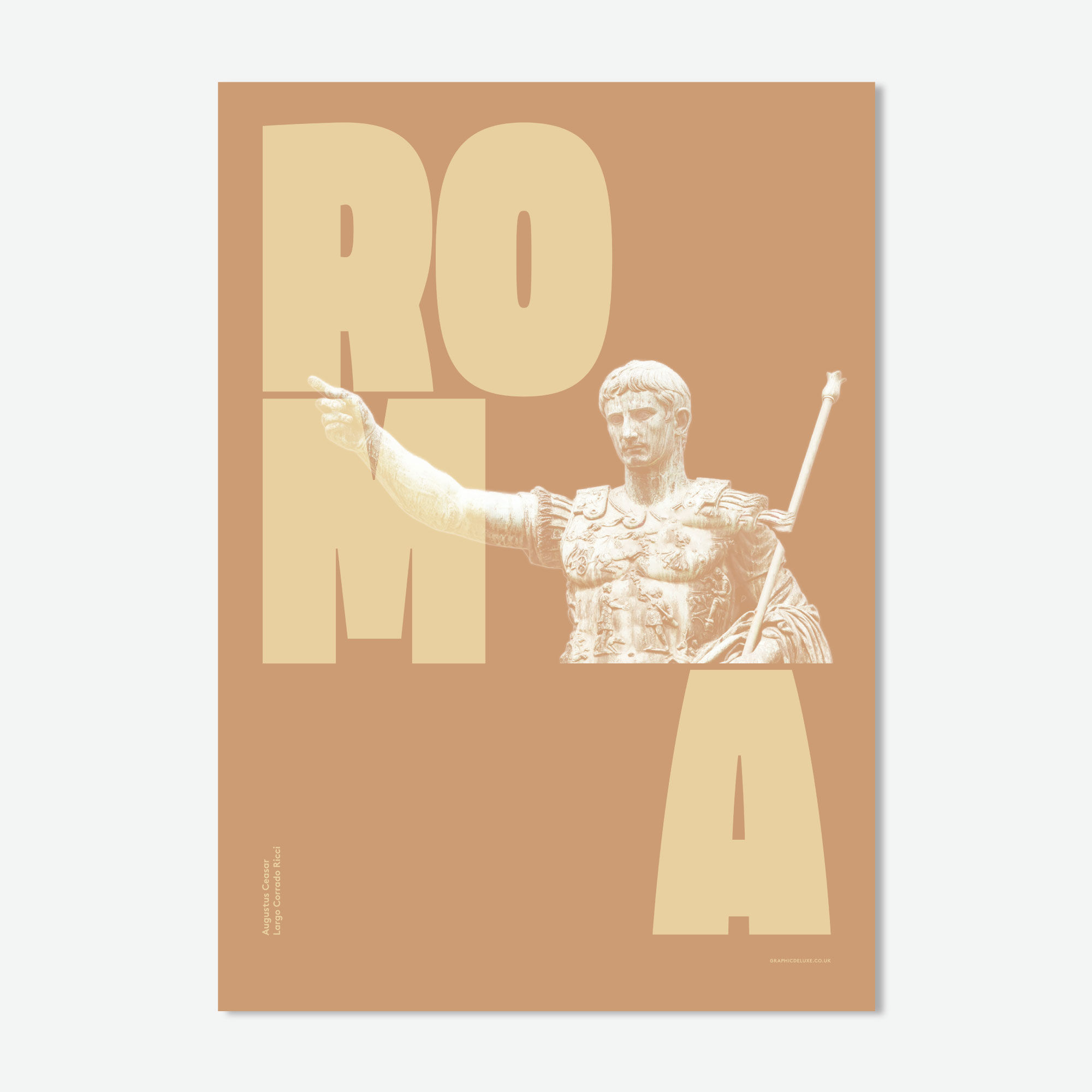 Rome Italy typography poster modern European city wall art
