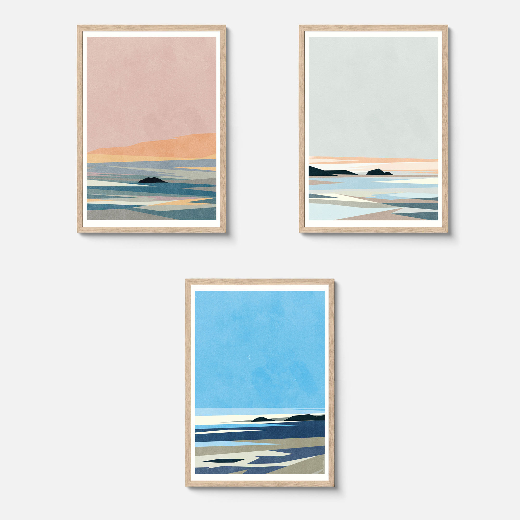 Set of 3 Cornwall Coastal Prints