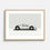 Thumbnail: Oak framed graphic illustration of a white Porsche 906 Carrera on a light grey background