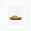 Miniatura: Minimalist illustration of a yellow Alfa Romeo Giulia Sprint GT on a white background.
